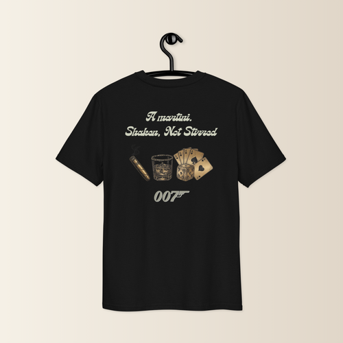 A Martini. Shaken, Not Stirred 007 - Black Saint T-shirt